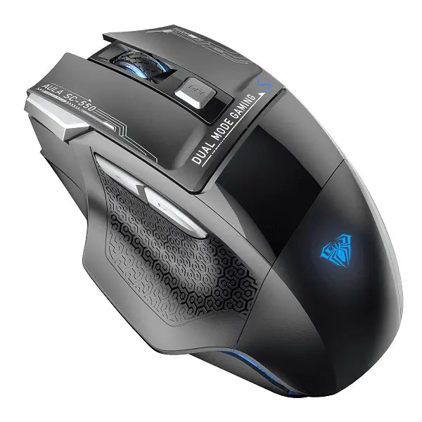 Souris Gaming Sans Fil AULA SC550–Double Mode 2. 4 GHz/Filaire, 7 Boutons Programmables, Batterie — vue 2 — Connecto.ma